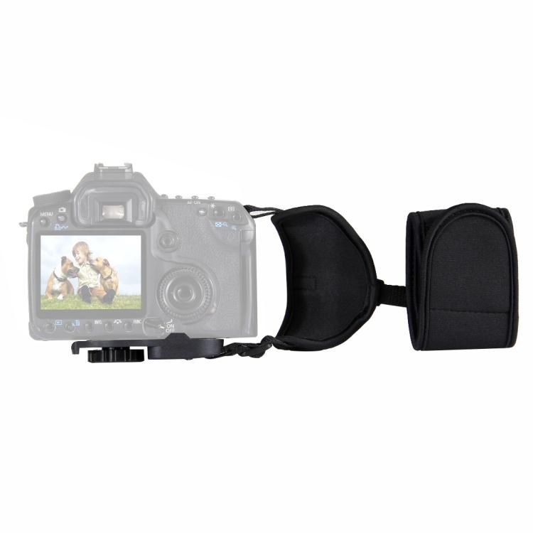PULUZ Soft Neoprene Hand Grip Wrist Strap with 1/4 Inch Screw Plastic Plate for SLR / DSLR Cameras