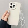 Korean White Pearl Bowknot Lanyard Phone Case For Samsung Galaxy S25 S24 S23 S22 S21 Ultra Plus FE A16 A06 A26 A32 A56 A54 Cover