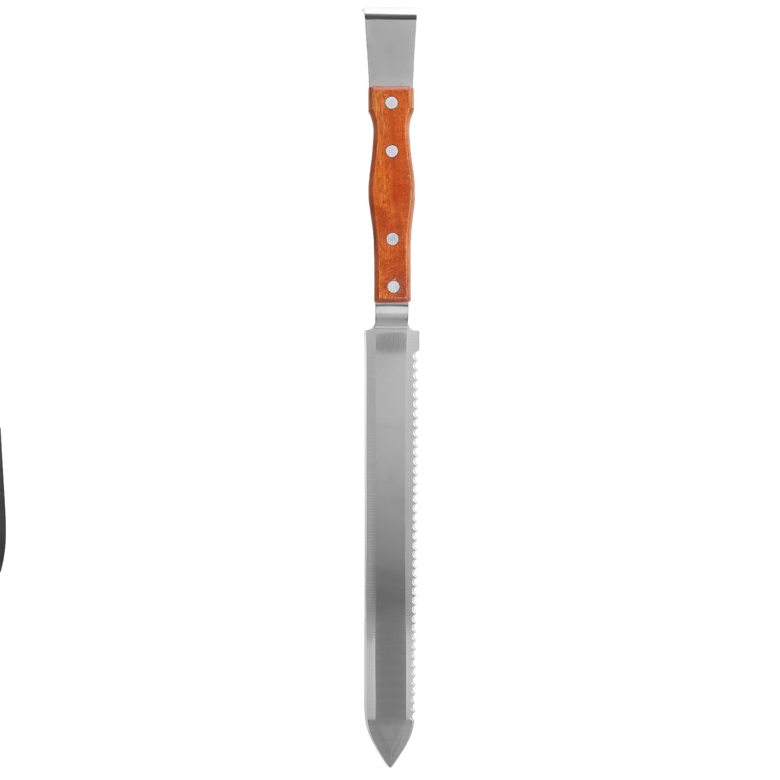

Multifunctional Stainless Steel Honey Cutter Knife Scraper Beekeeping Tool with Wood Handle