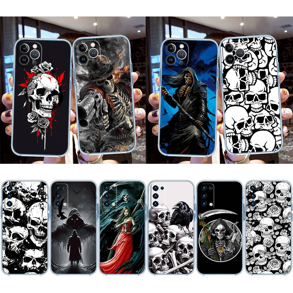 Grim Reaper Skeleton Skull Phone Case for Motorola G14 G15 G24 G30 G31 G32 G34 G41 G42 G51 G52 G50 G60S G60 G62 G72 G71 G73 G84 G85 G200 E32
