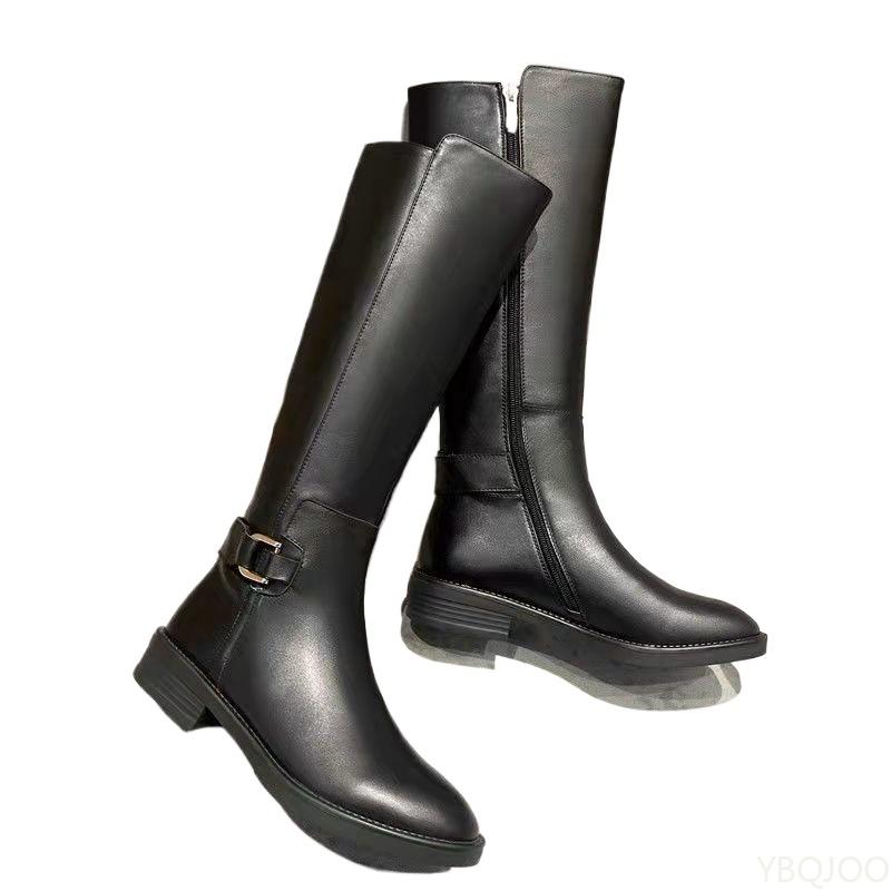 Fashion Elegant Minimalist New Spring Knee Boots Shoes Solid Color Women Fashionable Versatile Outdoor Ladies Comfortable Footwear