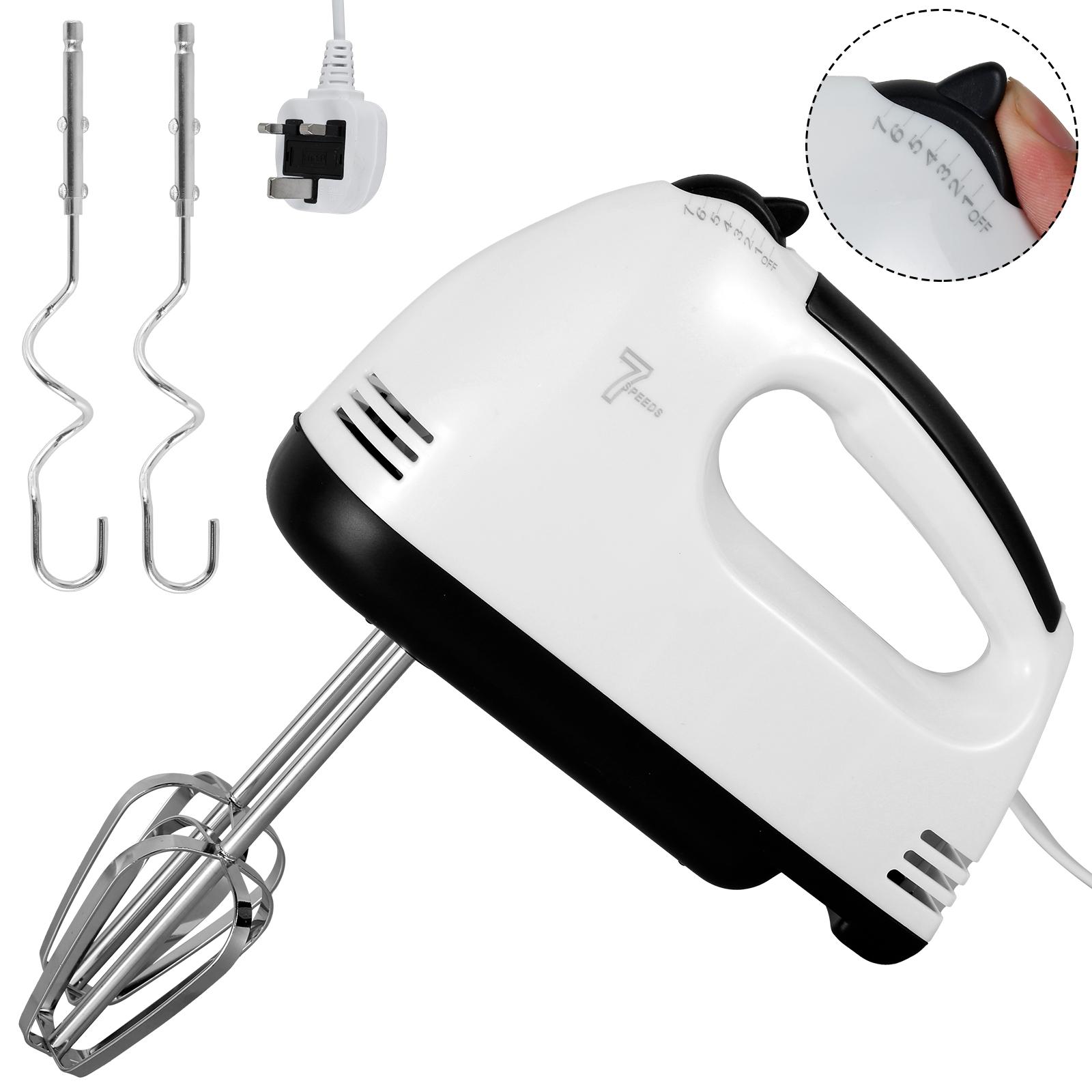 7Speed Electric Mixer Household Multifunctional Food Blender Kitchen Handheld Egg Beater Processor Cream Cake Baking Dough Mixer белый