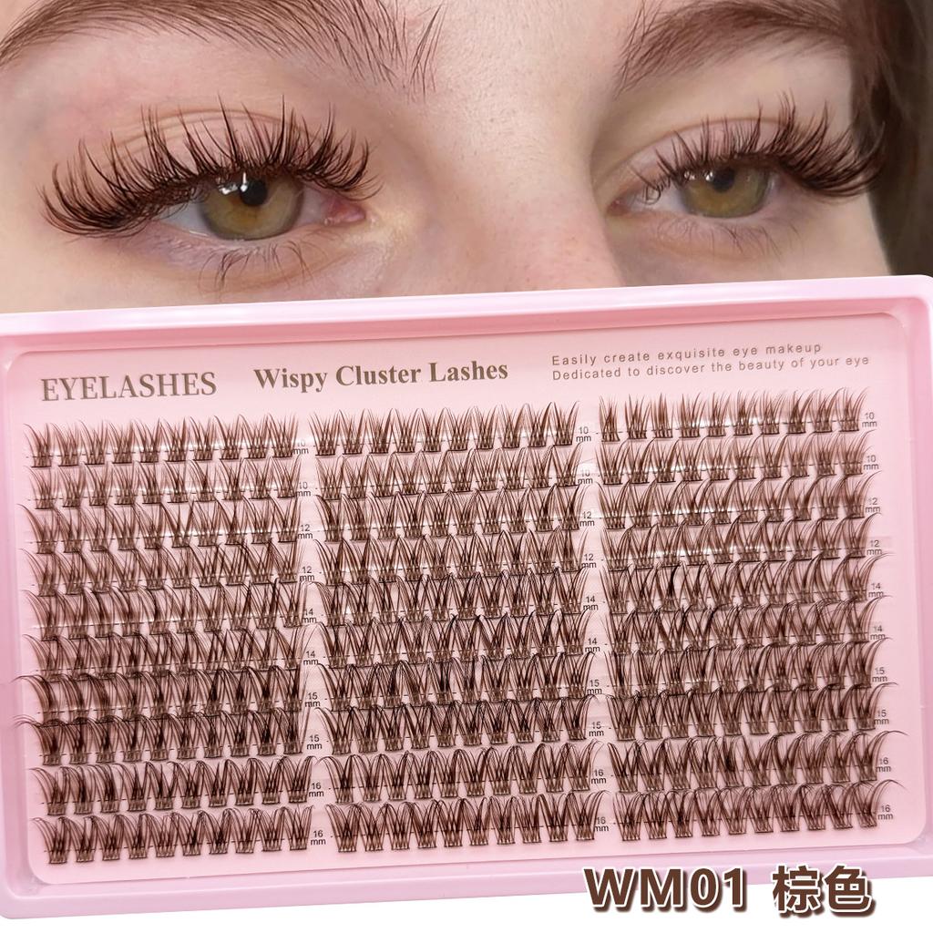 Flat False Eyelashes Stable Segmented Hairs 30P40P50P60P80P14 Rows Curled