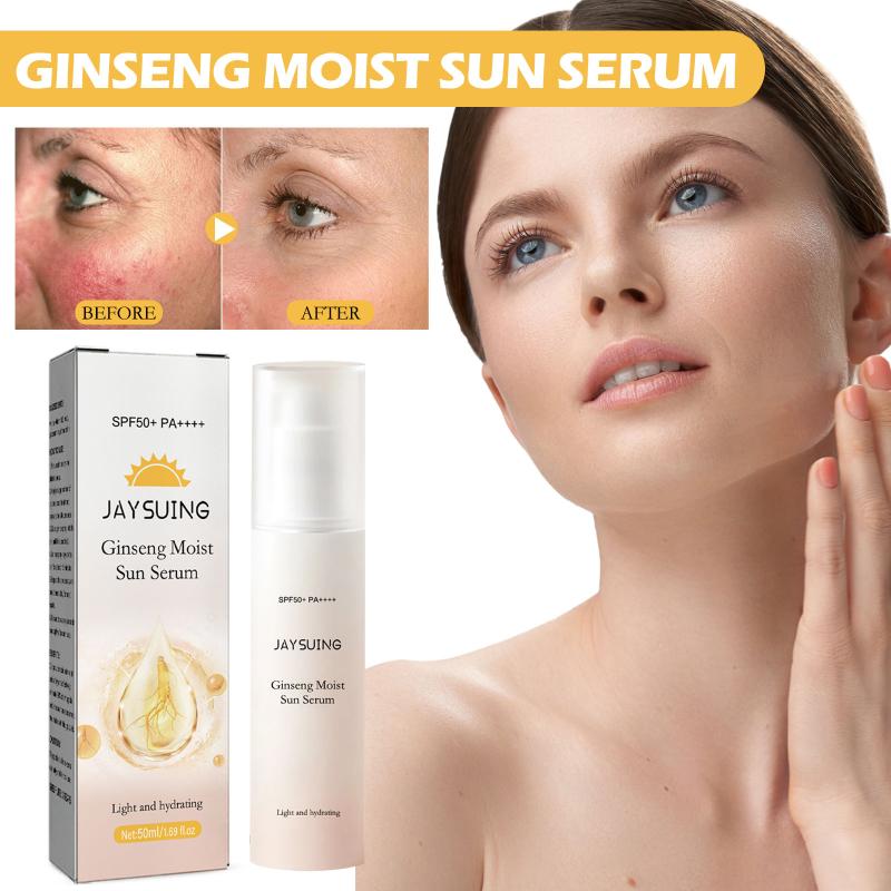 Ginseng Moisturizing Sunscreen Spf 50 Prevent Tanning Repair Sunburn Oil Control Resist Melanin Antioxidant Uv Resistant Cream