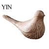Country Living Bird Ornaments Resin Ornaments, Retro Wood Color Figurine, Handmade Carved Grain Birds Decorative Statue for Farmhouse Home Tabletop