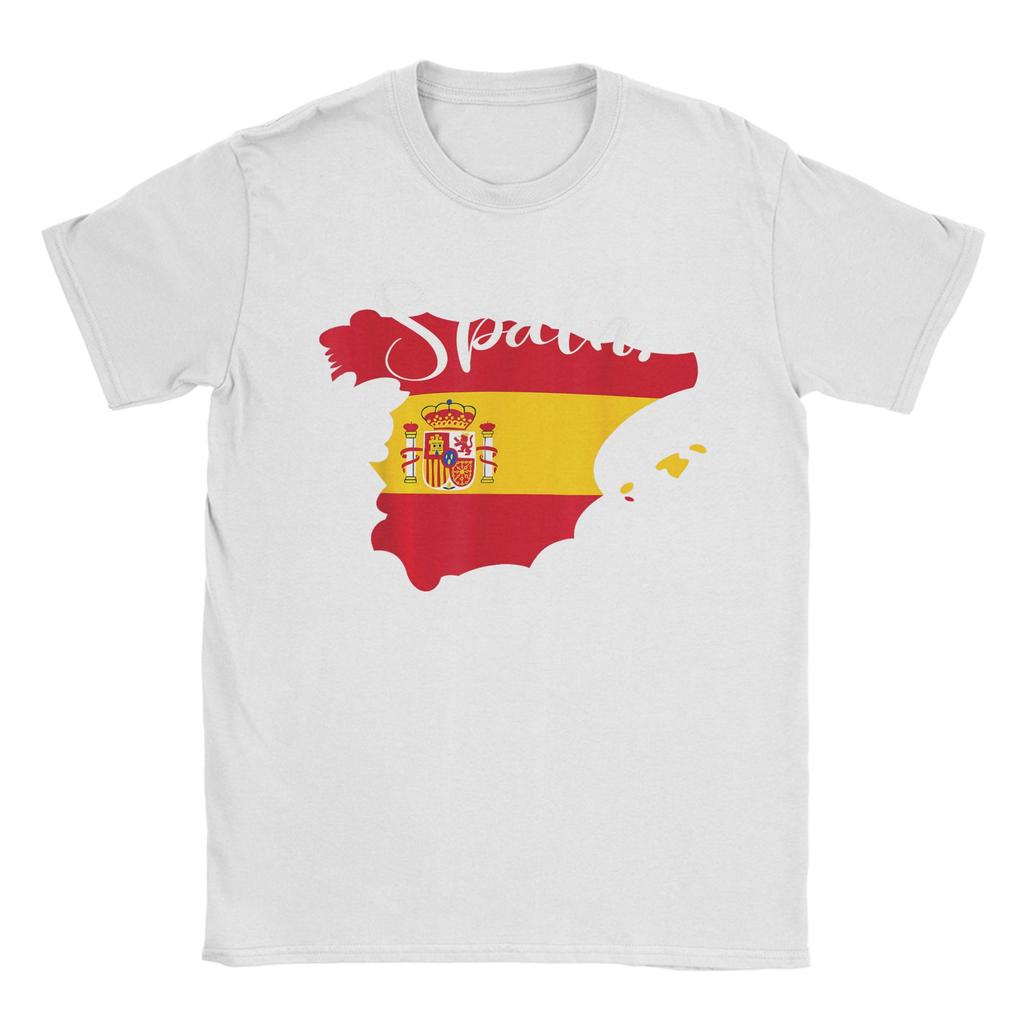 Spanish Flag T Shirt Summer Cotton T Shirts For Mens Trending Casual Tshirt Short Sleeve Awesome Tees