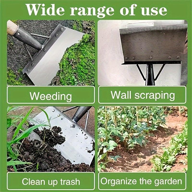 Versatile Stainless Steel Garden Shovel - Handleless, Multi-Use Yard Weeding Tool for Outdoor Cleaning