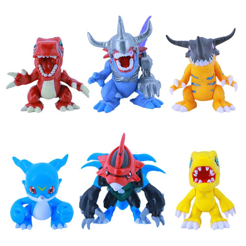 

Новый Дигимон 6 шт. Фигурка Игрушка Цифровая Модель Тираннозавра ПВХ Кукла Декор Подарочный Набор