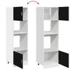 Hanging Cabinet with Shelf Black Oak Effect 60 x 57 x 207 cm