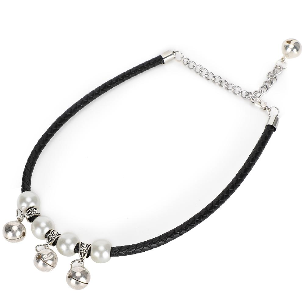 Adjustable Dog Woven Collar Pet Cat Necklace with Bells Gift Pet Supplies
