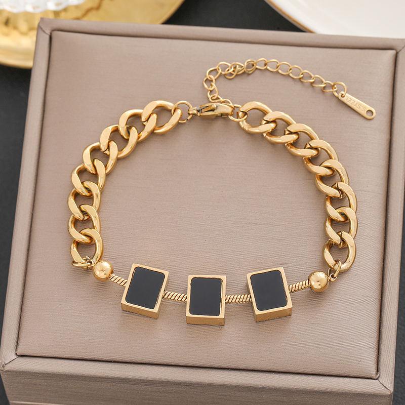 Women's Fashion Titanium Steel Bracelet: Elegant Japanese & Korean Design, Non-Fading Stainless Steel, Versatile Jewelry.