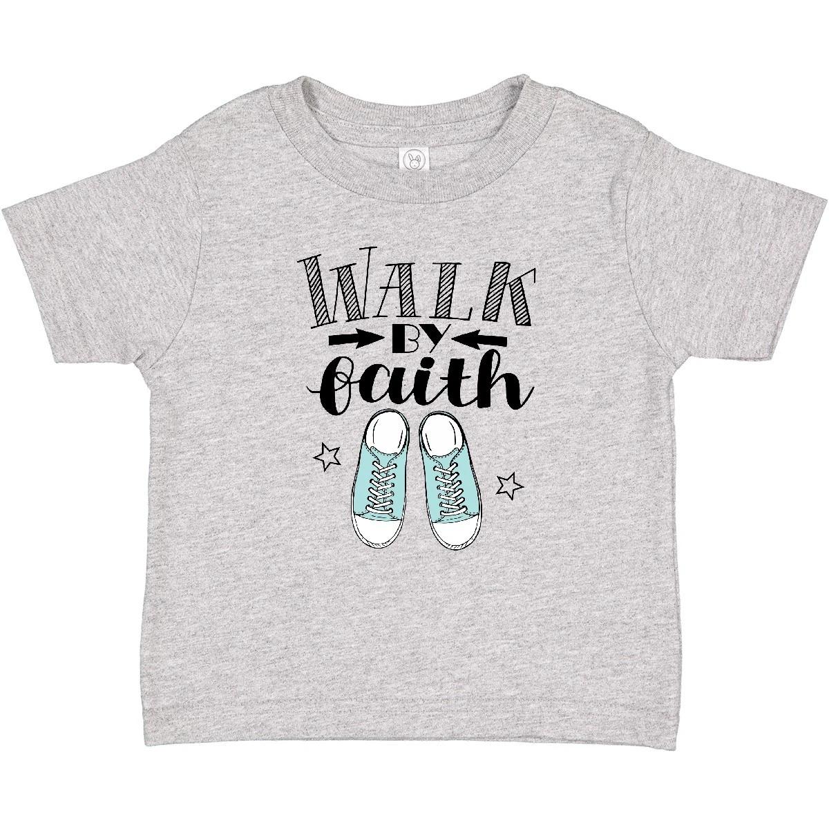 

Inktastic Walk By Faith Quote Baby T-Shirt Religious Inspirational Childs Church 100