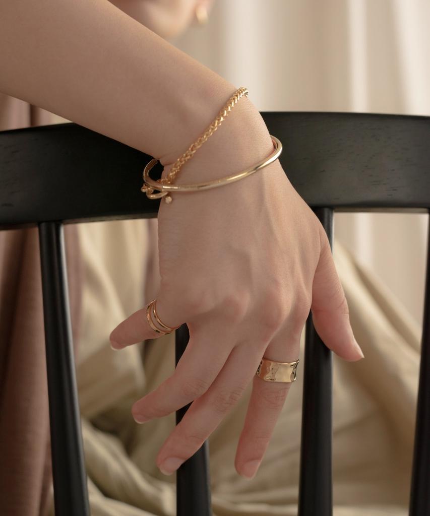 Novice Tokyo Uneven & Double Rings 2 Set / Gold