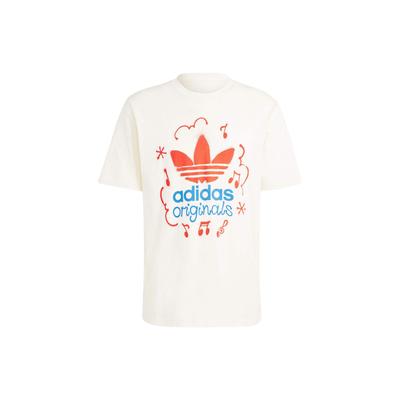 Originals Letter Logo Pattern Printed Crew Neck Short Sleeve Regular T-Shirt Men Tops Beige IS2895
