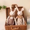 Stuffed Bunny Cloth Dress Toys Smoothing Toy for Infant  Cuddling Sleep Doll for Girls Handmade Diversity Brown Rabbit Plushie