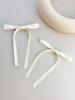 6 pieces music festival solid-colored bow hair clips for women's wedding jewelry, simple and sweet hair accessories