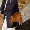 Brand Designer Suede Women's Shoulder Bag Retro Tassel Crossbody Bag Bucket Handbag KTY