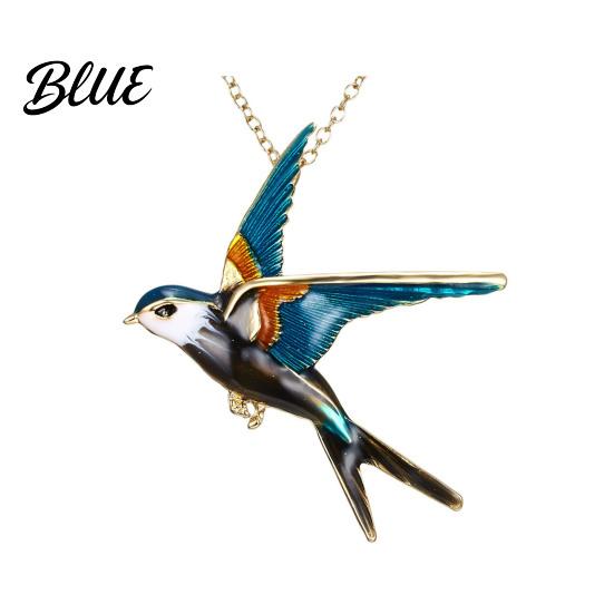 Brooch Accessory Pin Colorful Enamel Swallow Design Sweaters Bag Necklace