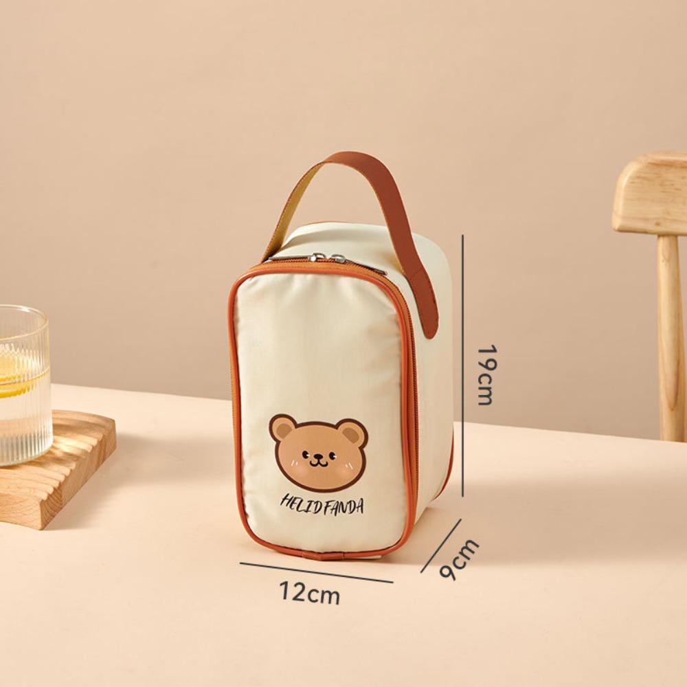 New Portable Insulated Lunch Bag Cute Bear Waterproof Thermal Food Container Bag Large Capacity Cooler Bag for Students Adult