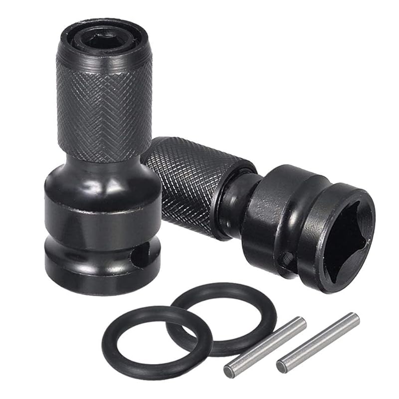 

Cluoling socket adapter impact driver adapter 1/2 square to 1/4 hex shaft socket adapter Drive angle conversion adapter for impact wrench chuck