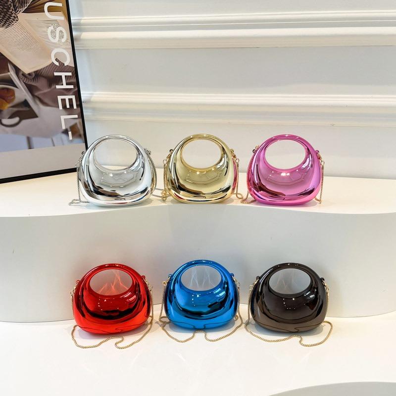 New fashion chain mini bag glossy acrylic lipstick change bag shoulder messenger dinner bag