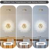 Modern Crystal Chandeliers Firework, Non-dimmable, 16-Light Gold Dandelion Sputnik Ceiling Light Fixtures, for Bedroom Living Room