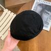 Retro forward hat female autumn and winter shows a small face, wearing a duck tongue beret literary style hat y2k