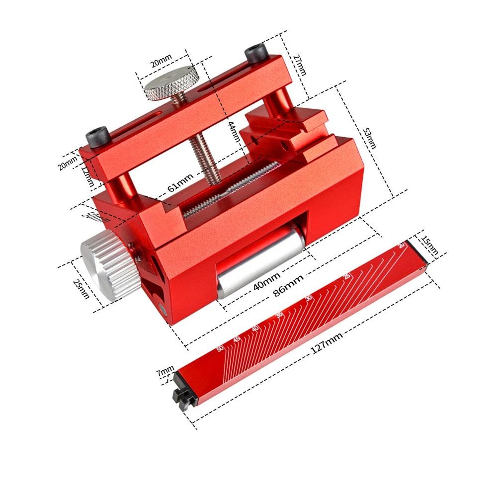 Fixed Angle Sharpening Jig Honing Guide For Chisels And Planes Woodworking Tool Red Black Alloy Hand Clamp Accessories