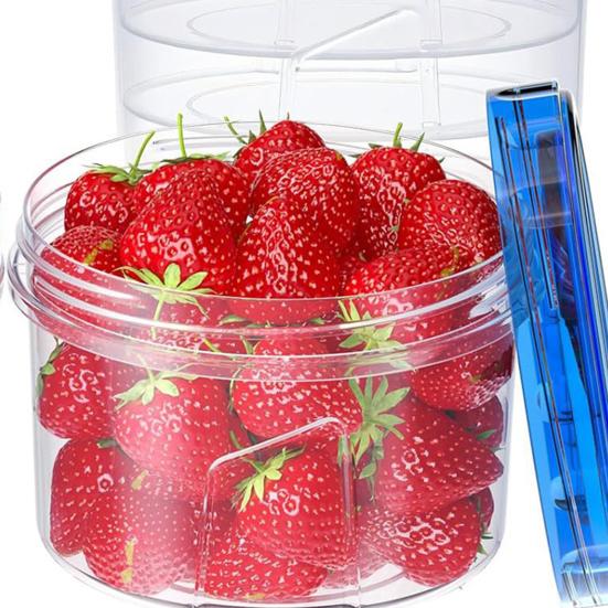 Food Storage Containers Stackable Sealed Storage Box with Twist Top Cover BPA-Free Moisture-proof Sealed Jars Kitchen Organizer