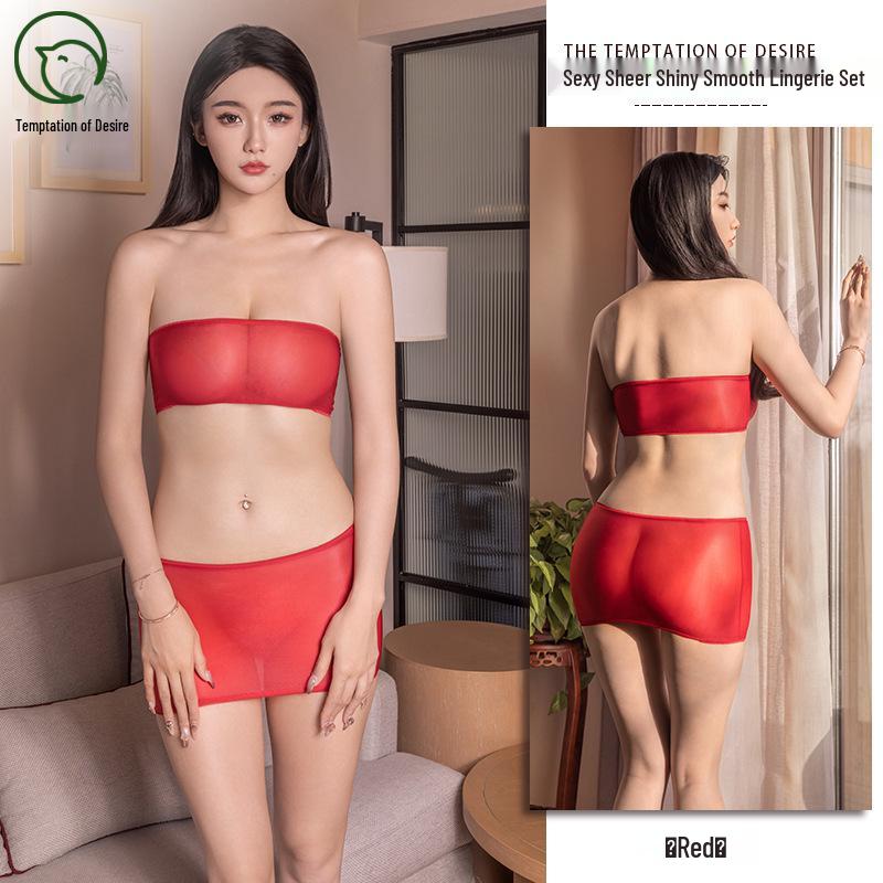 2023 Sexy See-Through High-Elastic Bandeau Bodycon Lingerie for Women