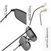 Metal Frame Square Plain Glasses Women Men Ordinary Glasses Rectangle Eyewear Blocking Optical Spectacle Eyeglasses with Lenses