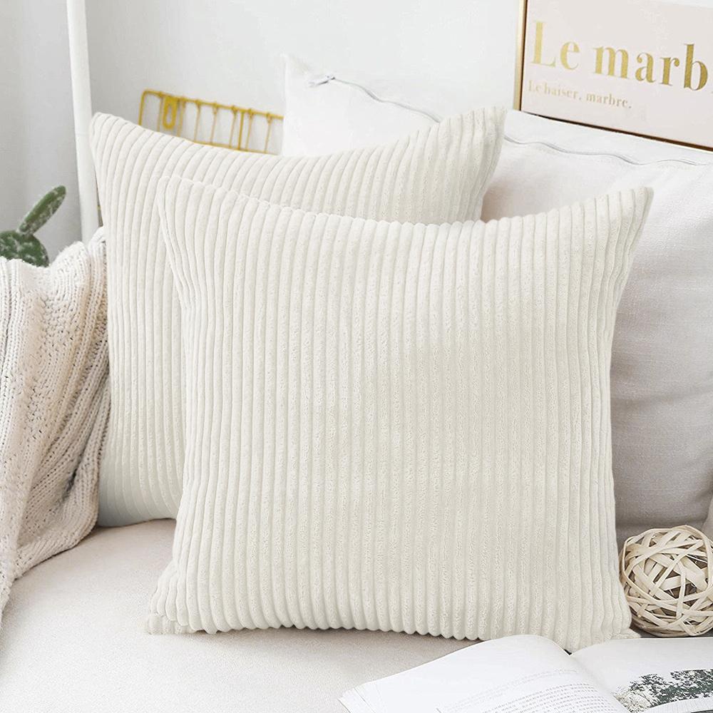 Mjuk Plysch Flanell Kuddfodral Manchestertyg Kuddfodral 40X40 45X45 50x50cm Fluffigt Soffkuddfodral för Soffa Vardagsrumsinredning