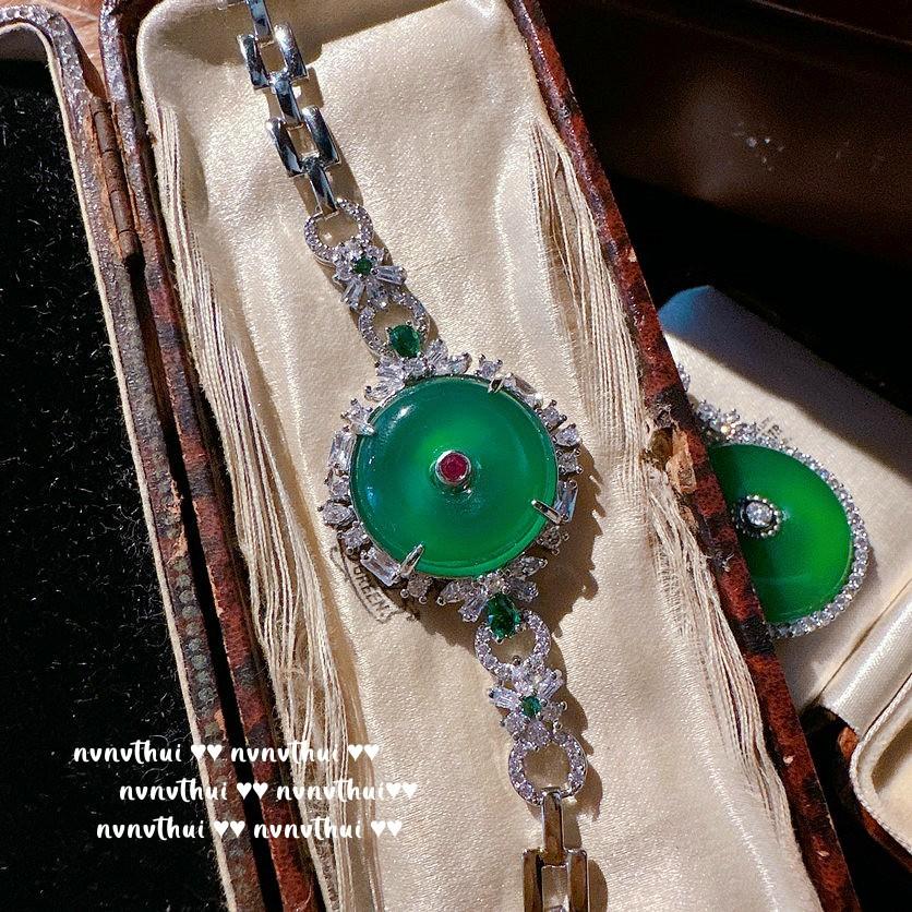 Madagascar Sapphire Necklace, Rich Woman'S Happiness, Plated With 18K Gold, Dai Blue Large Carat Zircon, Earrings.