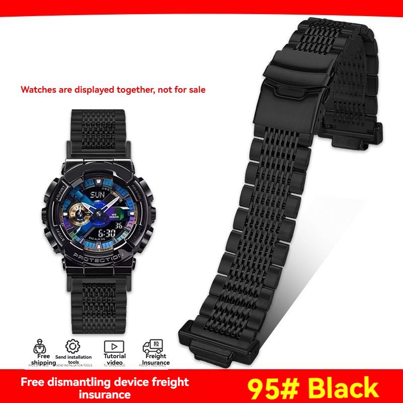 Modified Stainless Steel Watch Band Strap For Casio G-shock GA-100/110/120 GM-110/700 GA-700 DW-5600 Modified Metal Bracelet Men