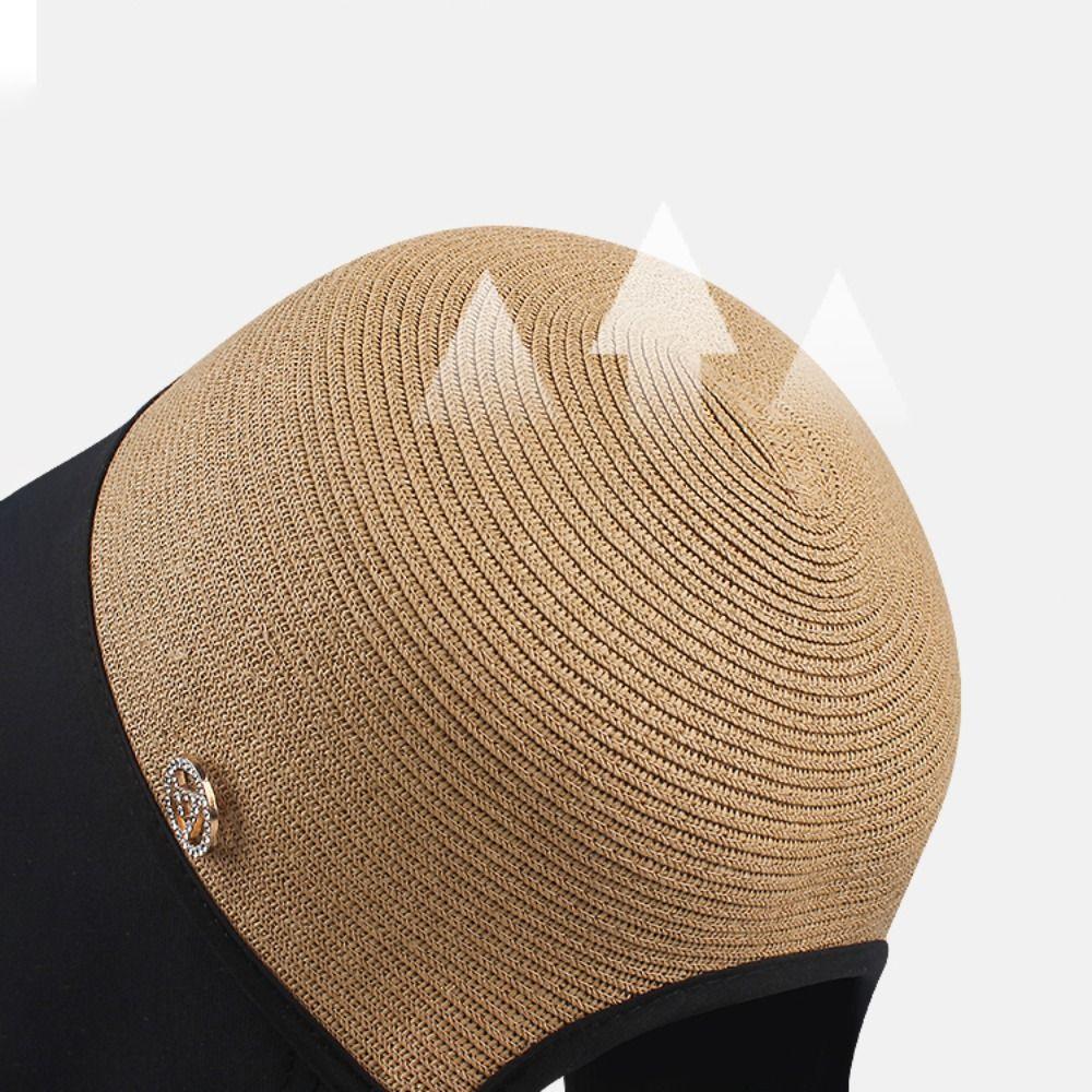 Shade Sun Caps Straw Hat Weave Sunscreen Bucket Hat Sweet Beach Fisherman Hat Girls
