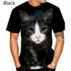 Summer Fashion Popular Cool T-shirt Men's and Women's 3d T-shirt Printing Cat Casual Short-sleeved Shirt Top