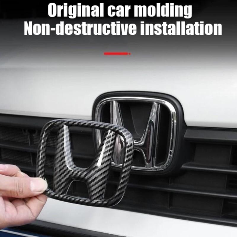 3Pcs ABS Auto Steering Wheel Trunk Emblem Front Grille Logo For Honda Civic 2019 2018 2017 2016 10th Generation Styling