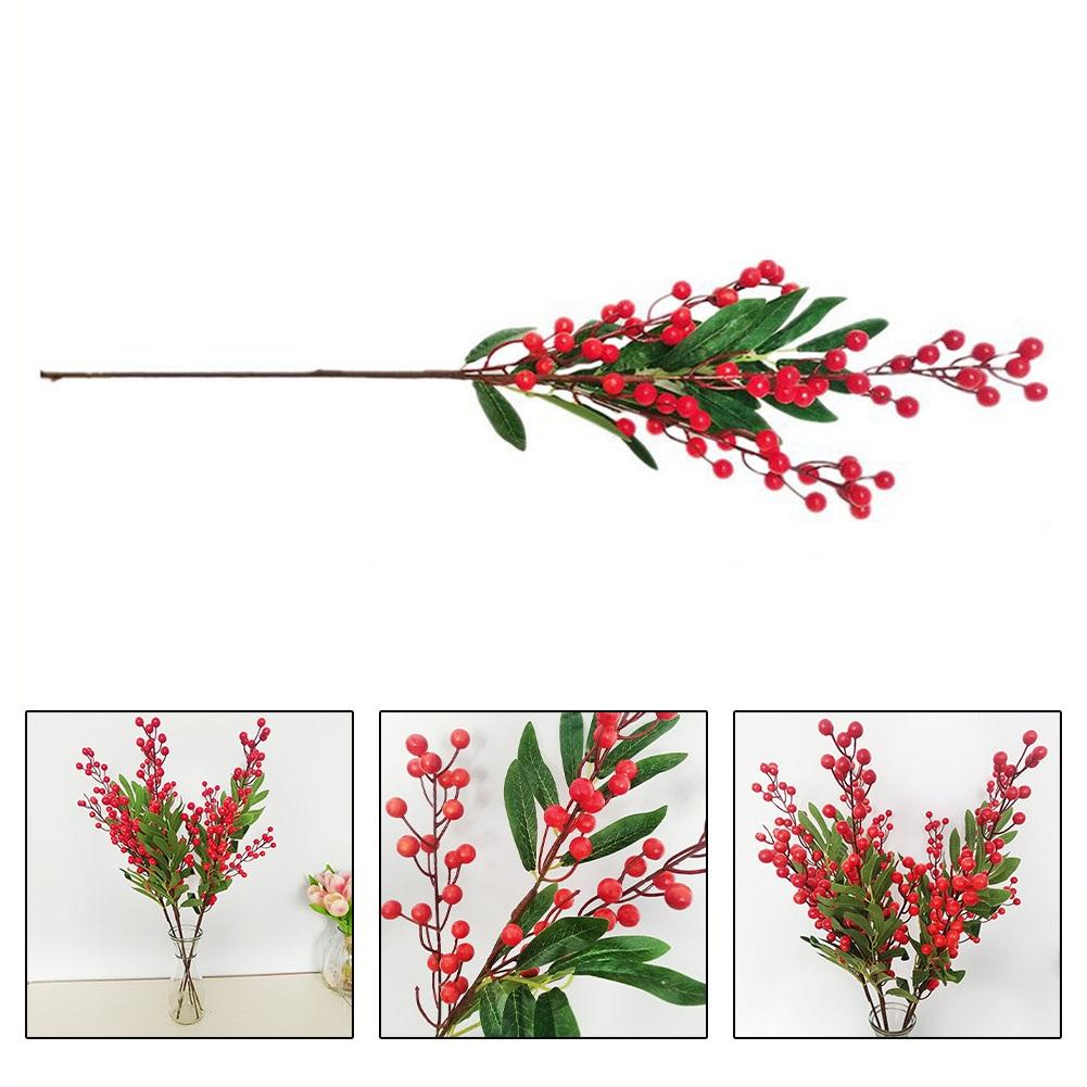 Simulated fruit 3fork blueberry berry branch perfect for home decor offices and New Year decorations made of materials