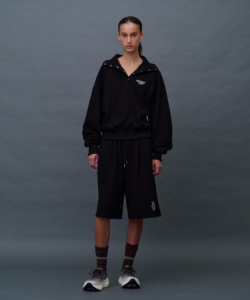Minasu Waffle Sweat Training Bermuda Pants_Black