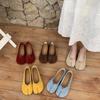 2025 Spring and Autumn New Fashion Versatile Inner Height Increase Retro Sub-toe Shoes Korean Versatile Pig's Foot Single Shoes Horseshoe
