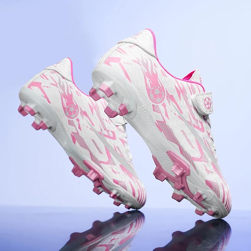 New Kids Football Boots Society Cleats Soccer Shoes Professional Children Football Field Boots Original Non Slip Sneakers Fast