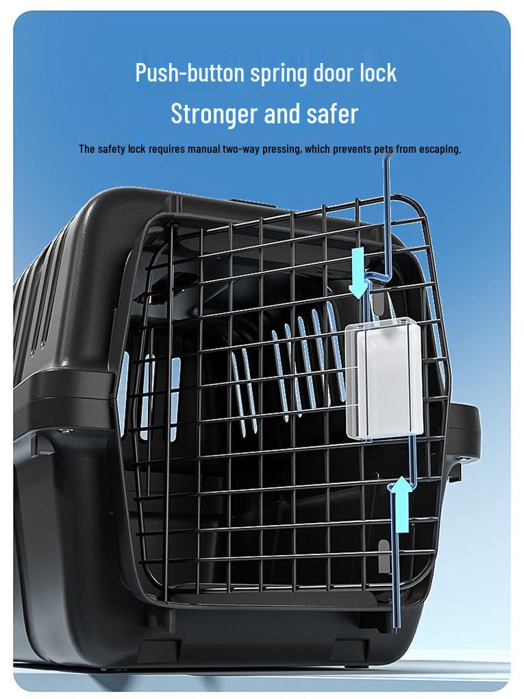 Portable Pet Airline Crate for Small & Medium Cats and Dogs