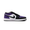 Jordan Air Jordan 1 Abrasion Resistant Low Top Vintage Basketball Shoes Unisex Black White Purple DC0774-101(Team1393-1SBOX)
