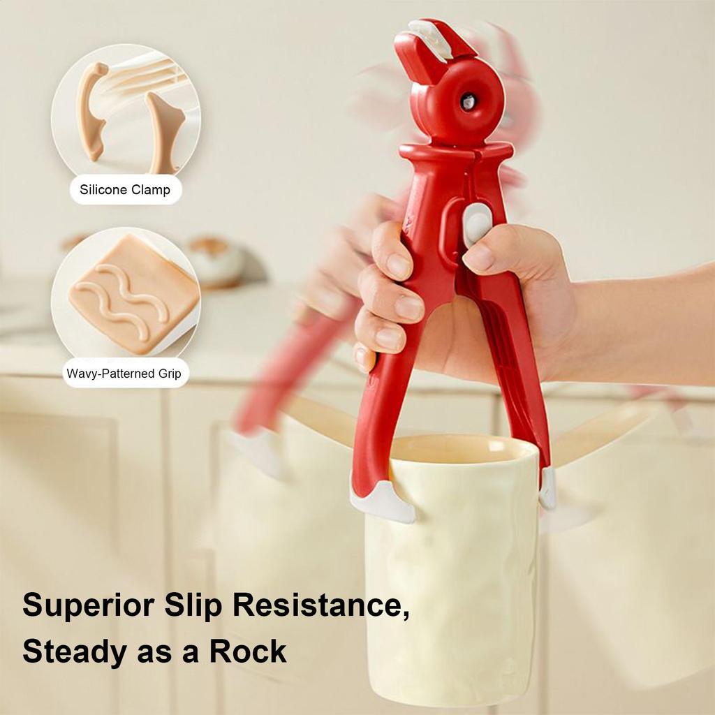 1Pcs Anti-scald Clip Dish Non-slip Grabber Pot Clip One-clip Dual-Purpose Dish Silicone Kitchen Tongs for Home Kitchen