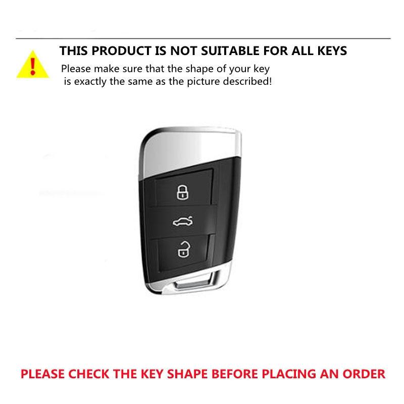 hijk1 For VW Volkswagen Magotan Magotan GTE Passat B6 B7 B8 CC Arteon Leather Car Smart Remote Key Case Cover Protection Shell