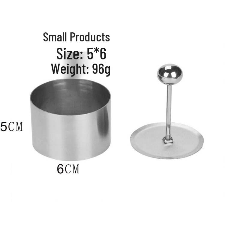 Positive Cold Dish Stainless Steel Cake Mold - Round Kitchen Decoration for Western Food Plating.