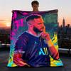 1pc Neymar Outdoor Flannel Blanket for Girls Soft, Lightweight Throw Perfect for Camping, and Gifting, Digital