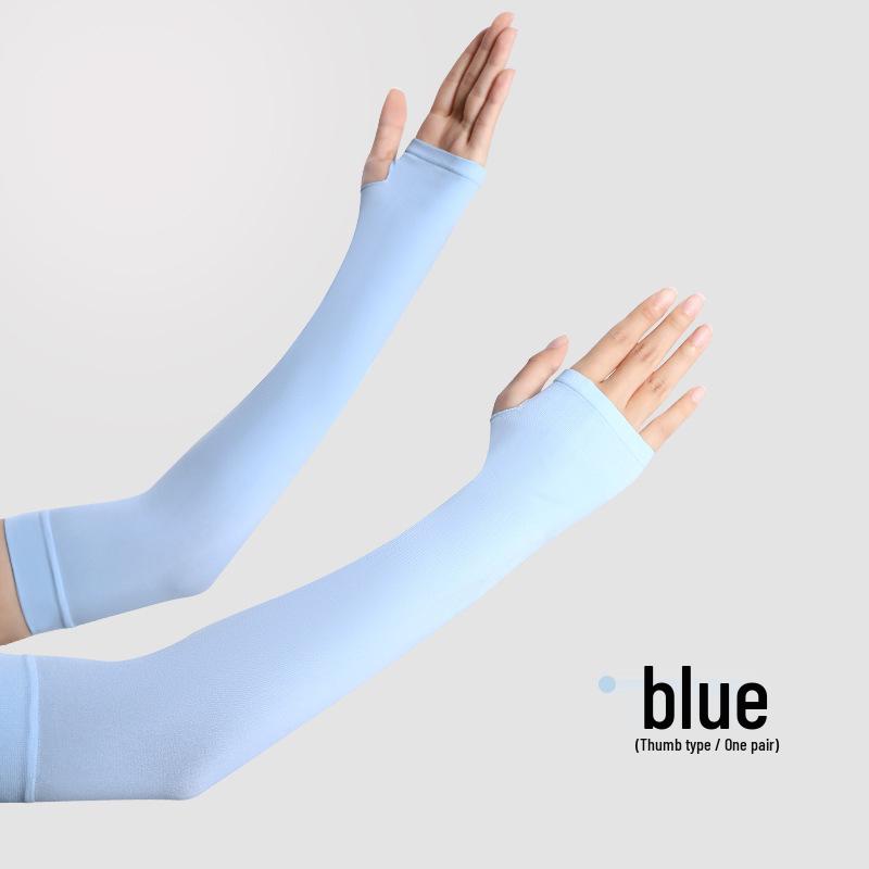 Men's UPF50+ UV Protection Ice Sleeves for Cycling & Driving