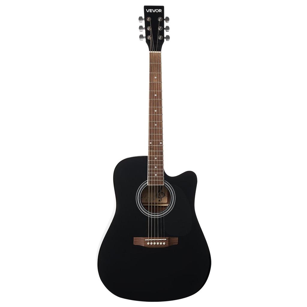 41 in Cutway Acoustic Guitar Beginner Bundle with Gig Bag for Adult Black