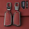 Metal Genuine Leather Auto Key Fob Cover Case Fit For Vw Volkseagen Golf 8 Mk8 Id.3 Id.4 Cupra Skoda Octavia A8 Seat Leon Mk4 Formentor Tarraco
